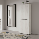 Ferrara  2 Door Slim Narrow Compact Wardrobe in Modern White Oak- 11008355