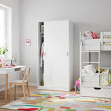 Dawn Slim Narrow Depth Sliding Wardrobe in White - MAX019O