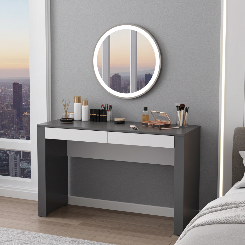 Chicago Grey and White Small Study Desk - ABB-1