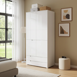 Serene White High Gloss 2 Door 2 Drawer Wardrobe S28 2925RZ