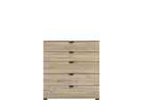 Nancy Oak Effect Wide 5 Drawer Chest - 11008295