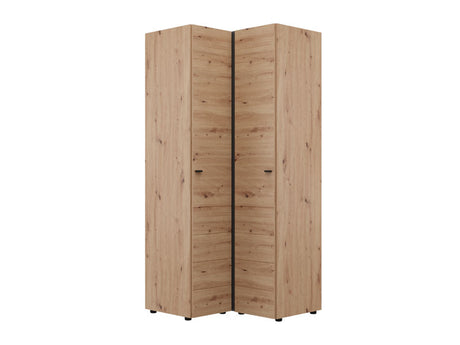Nevis Oak Effect Narrow 2 Door Space-Saving Corner Wardrobe - 11014891