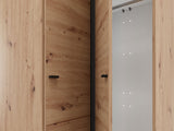 Nevaris Oak Effect Narrow 2 Door Space-Saving Corner Wardrobe - 11014891