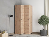 Nevaris Oak Effect Narrow 2 Door Space-Saving Corner Wardrobe - 11014891