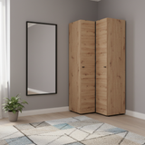 Nevaris Oak Effect Narrow 2 Door Space-Saving Corner Wardrobe - 11014891
