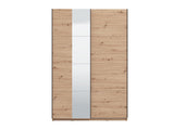 Noah Oak Effect Mirrored Sliding Door Wardrobe 145cm - 11013480