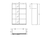 Noah Oak Effect Mirrored Sliding Door Wardrobe 145cm - 11013480