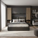 Miracle Overbed Unit in Grey & Rustic Oak