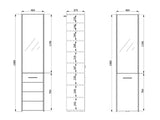 Lisbon White Mirrored 1 Door 30 Pair Tall Slim Shoe Cabinet Cupboard - 11012393