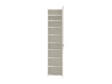 Lisbon White Mirrored 1 Door 30 Pair Tall Slim Shoe Cabinet Cupboard - 11012393