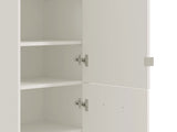 Lisbon White Mirrored 1 Door 30 Pair Tall Slim Shoe Cabinet Cupboard - 11012393