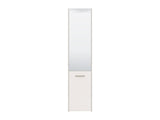 Lisbon White Mirrored 1 Door 30 Pair Tall Slim Shoe Cabinet Cupboard - 11012393