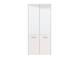 Lisbon White Mirrored Door 50 Pair Large Shoe Cabinet Cupboard - 11011487