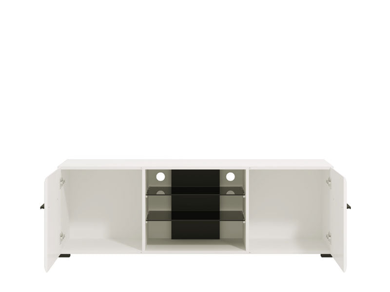 Moderna Large Tall White Gloss TV Cabinet for upto 65inch TV 11008824