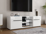 Moderna Large Tall White Gloss TV Cabinet for upto 65inch TV 11008824
