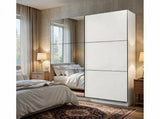 Palma Large White And Mirrored Sliding Door Wardrobe -11008286