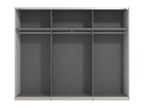 Veymont Cashmere Taupe And Mirrored Extra Large 270cm Sliding Door Wardrobe - 11014748