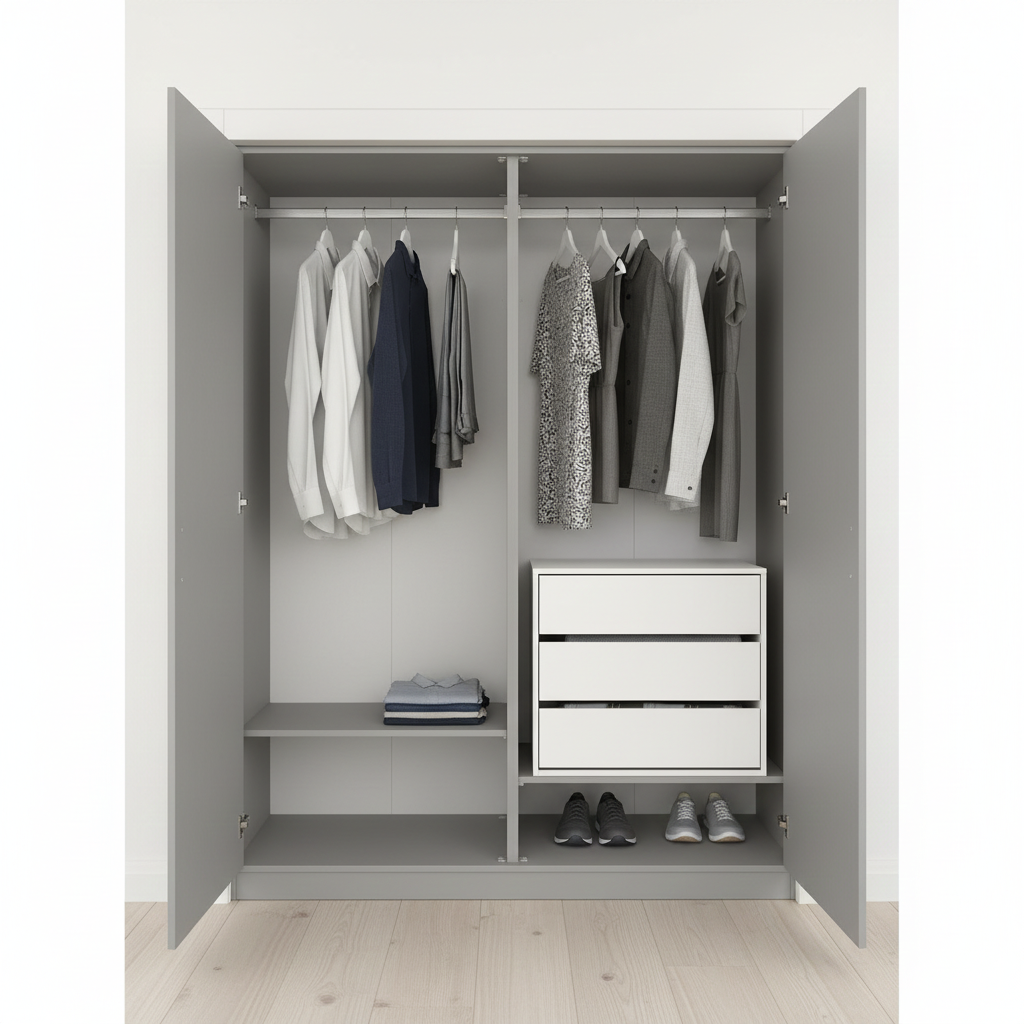 Lira Internal Drawers For Wardrobe White