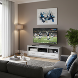 Cementara Concrete Grey Effect and White High Gloss TV Cabinet with Drawers P9BBGS63