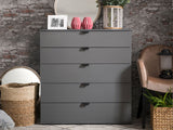 Palma Modern Large Chest Of Drawers in Grey- 11008297
