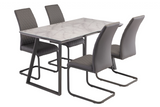 Dinero Grey Marble 140cm Wide Dining Table