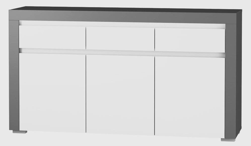 Alabama Large Modern Grey and White Sideboard With Lights - ABK-1 - N13