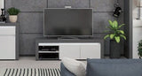 Chicago White and Grey Matte TV Cabinet Entertainment Unit - ABTV-1