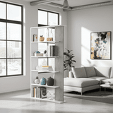 Alina Open Back Room Divider White and Grey Bookcase- 0L2252A