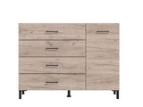 Materna Oak Effect 1 Door 4 Drawer Sideoard Storage Unit - 11012346