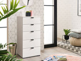 Palma Arctic White Tall Narrow 5 Drawer Chest - 11008310