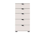 Palma Arctic White Tall Narrow 5 Drawer Chest - 11008310