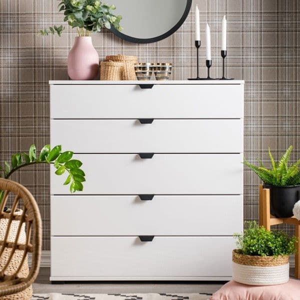 Palma Arctic White Wide 6 Drawer Chest - 11008296