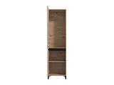 Larance Artisan Oak Effect Slim Narrow Shallow Depth Wardrobe for Small Spaces 11014055