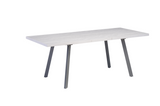 Thena 1.6m wide Extending Light Grey Dining Table