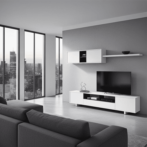 Megara White Gloss TV Cabinet With Wall Unit- 0Z6682BO