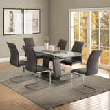 Kalaghaer 140cm Extendable Dining Table Grey and Grey Oak