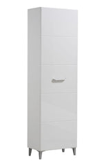 Livorno Tall Slim White Gloss Narrow Depth Wardrobe- 11008568