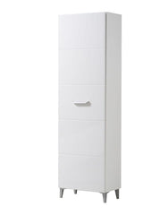 Livorno Tall Slim White Gloss Narrow Depth Wardrobe- 11008568