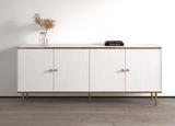 Camelienne White And Gold Large Wide 4 Door Elegant Sideboard 3143RZ