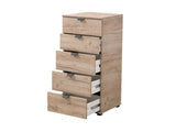 Nancy Oak Effect 5 Drawer Narrow Chest - 11008309