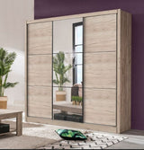 Nancy  Extra Large Oak 3 Sliding Door Wardrobe Slider 245cm Wide -11008280