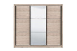 Nancy  Extra Large Oak 3 Sliding Door Wardrobe Slider 245cm Wide -11008280