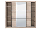 Nancy  Extra Large Oak 3 Sliding Door Wardrobe Slider 245cm Wide -11008280
