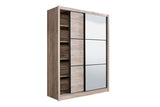 Nancy Oak 2 Door Sliding Door Wardrobe Slider 166cm Wide- 11008274