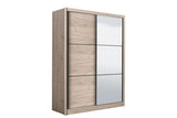 Nancy Oak 2 Door Sliding Door Wardrobe Slider 166cm Wide- 11008274