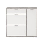 Cantera Grey and White Large Shoe Cabinet With Drawer- 11008516