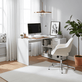 Arabella Corner Flexi Desk White With Drawers 360-001WHT 2560RZ