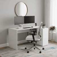 Arabella Corner Flexi Desk White With Drawers 360-001WHT 2560RZ