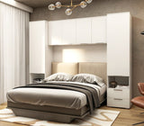 Santino Matte White Over Bed Storage Unit - 3485RZ