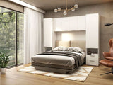 Santino Matte White Over Bed Storage Unit - 3485RZ